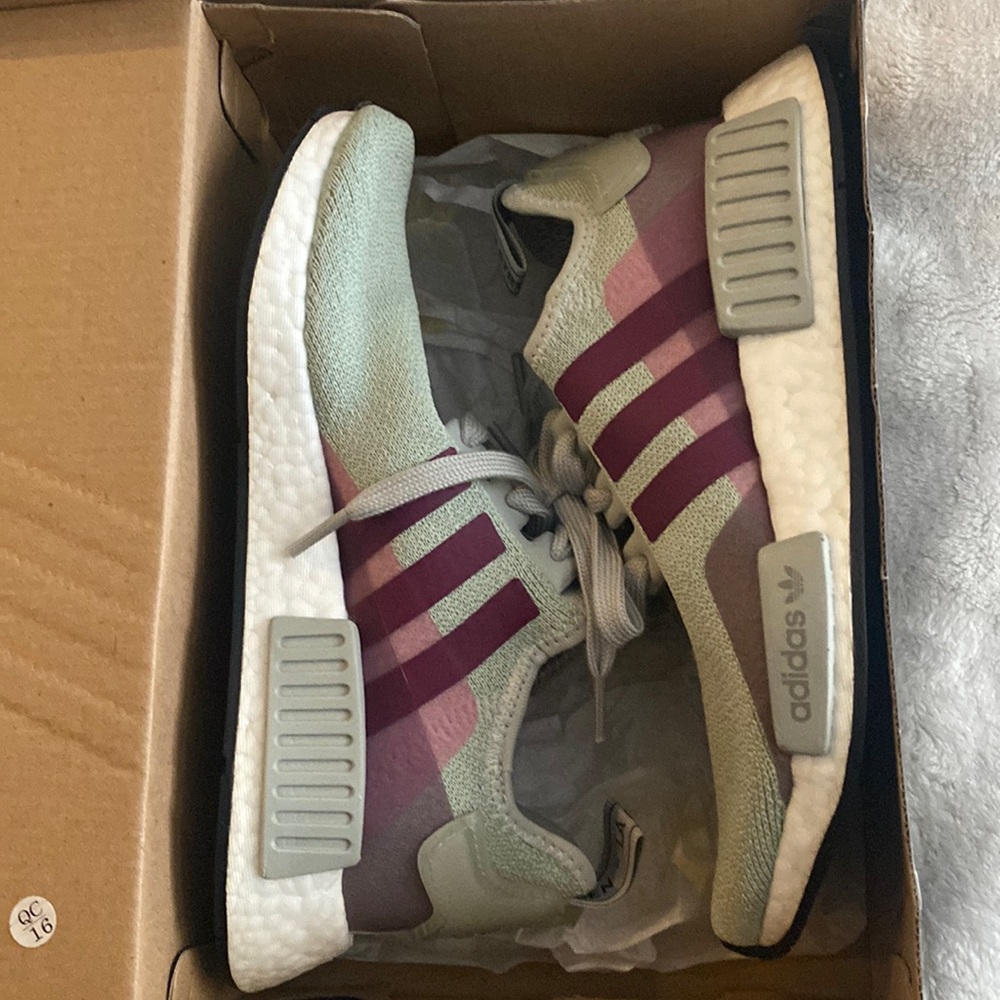 Adidas NMD_R1 Womens in Teal Green and Purple